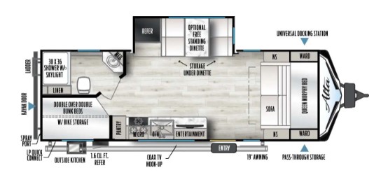 2024 EAST TO WEST RV ALTA 2210MBH, , floor-plans-day image number 0